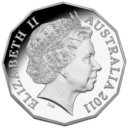 2011 50c Royal Wedding Selectively Gold Plated Silver Proof 2 Coin Set