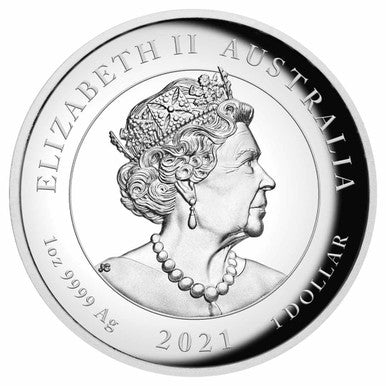 2021 $1 Winged Victory 1oz Silver High Relief Proof Coin