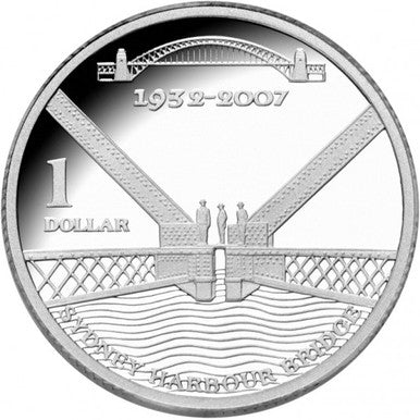 2007 $1 75th Anniversary of The Sydney Harbour Bridge Silver Proof Coin