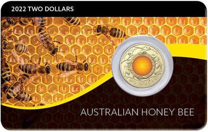 2022 $2 Australian Honey Bee Coloured Al-Bronze UNC Coin