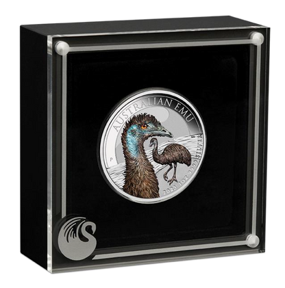2023 $1 Australian Emu 1oz Silver Coloured Proof Coin