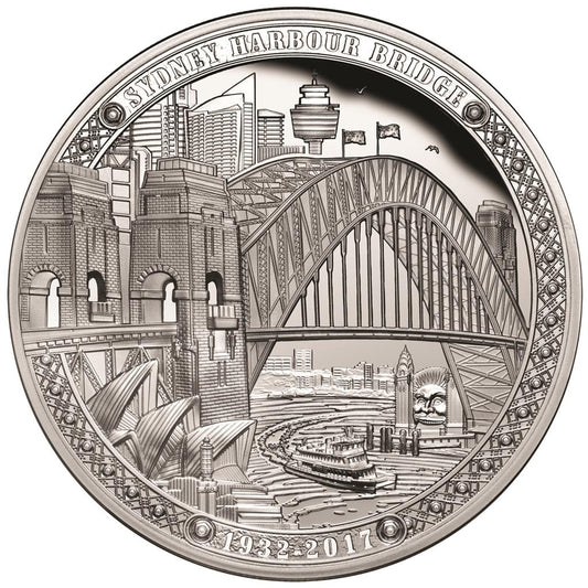 Niue 2017 $5 Sydney Harbour Bridge 85th Anniversary 2oz Silver High Relief Proof Coin