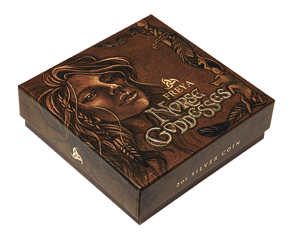 Tuvalu 2017 $2 Norse Goddesses Freya 2oz Silver Antiqued Coin