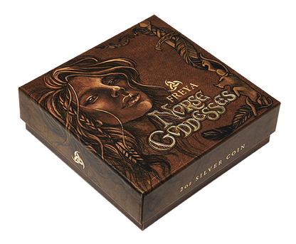 Tuvalu 2017 $2 Norse Goddesses Freya 2oz Silver Antiqued Coin