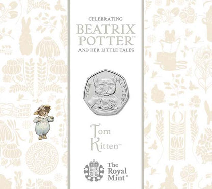 UK 2017 50p Celebrating Beatrix Potter and Her Little Tales Tom Kitten Uncirculated Coin