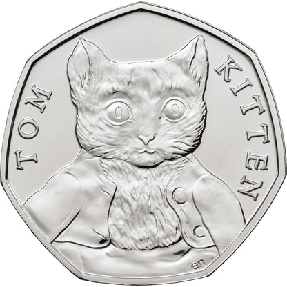 UK 2017 50p Celebrating Beatrix Potter and Her Little Tales Tom Kitten Uncirculated Coin