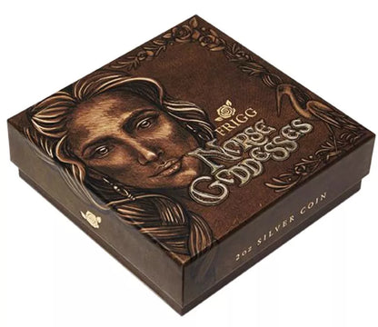 Tuvalu 2017 $2 Norse Goddesses Frigg 2oz Silver Antiqued Coin