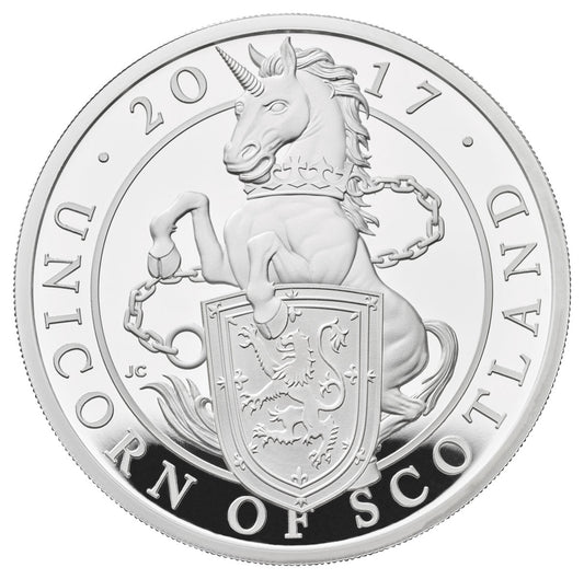 UK 2017 £2 The Queen's Beasts The Unicorn of Scotland 1oz Silver Proof Coin