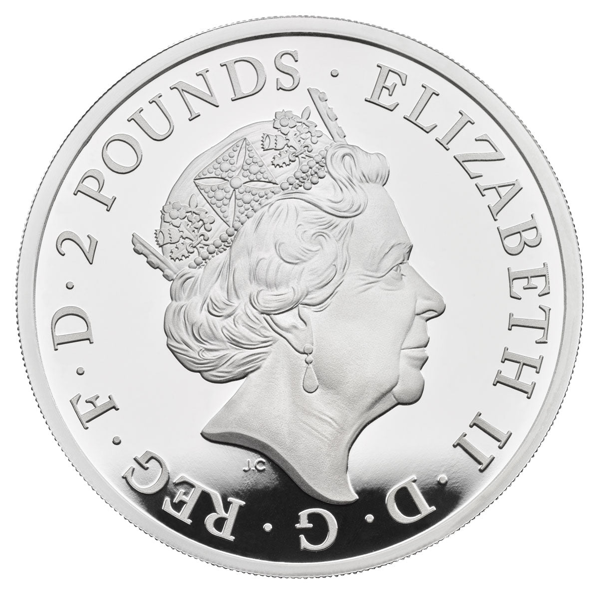 UK 2017 £2 The Queen's Beasts The Unicorn of Scotland 1oz Silver Proof Coin