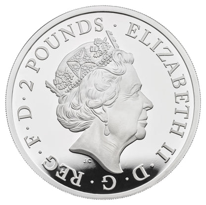 UK 2017 £2 The Queen's Beasts The Unicorn of Scotland 1oz Silver Proof Coin