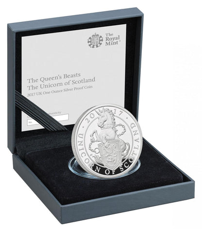 UK 2017 £2 The Queen's Beasts The Unicorn of Scotland 1oz Silver Proof Coin