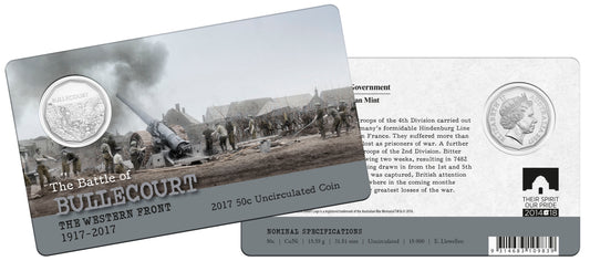2017 50c The Battle of Bullecourt The Western Front Uncirculated Coin