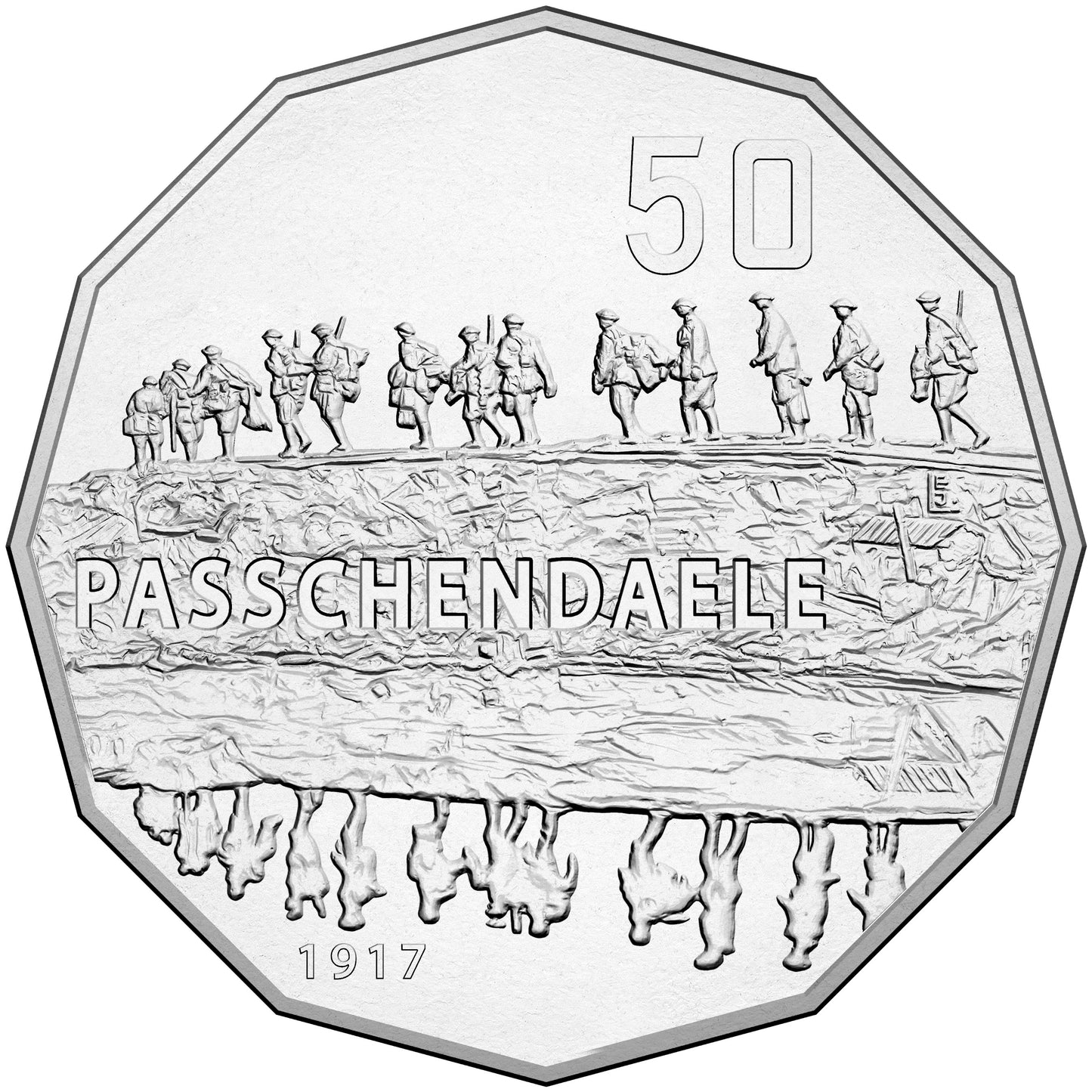2017 50c The Battle of Passchendaele The Western Front Uncirculated Coin