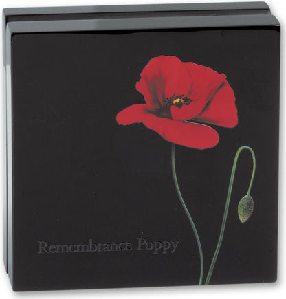 Cook Islands 2017 $5 Remembrance Poppy Lest We Forget 1oz Silver Coloured Shaped Coin