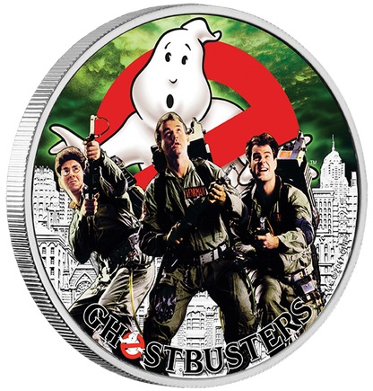 Tuvalu 2016 $1 Ghostbusters Crew 1oz Silver Coloured Proof Coin
