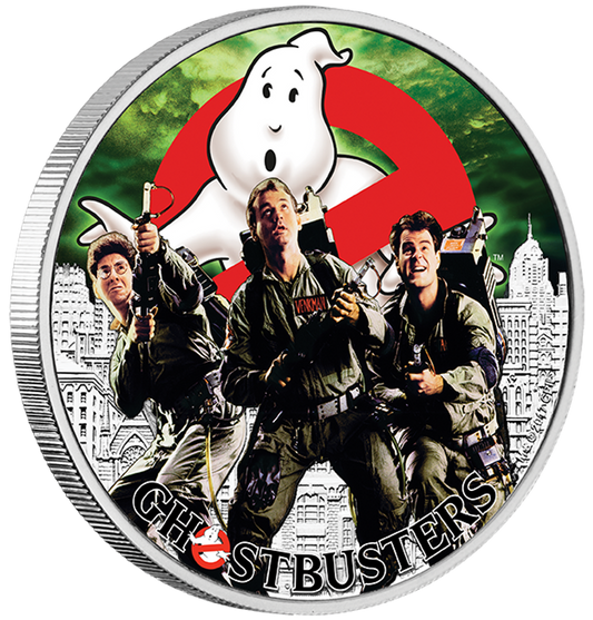 Tuvalu 2016 $1 Ghostbusters Crew 1oz Silver Coloured Proof Coin