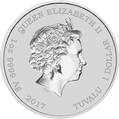 Tuvalu 2016 $1 Ghostbusters Slimer 1oz Silver Coloured Proof Coin