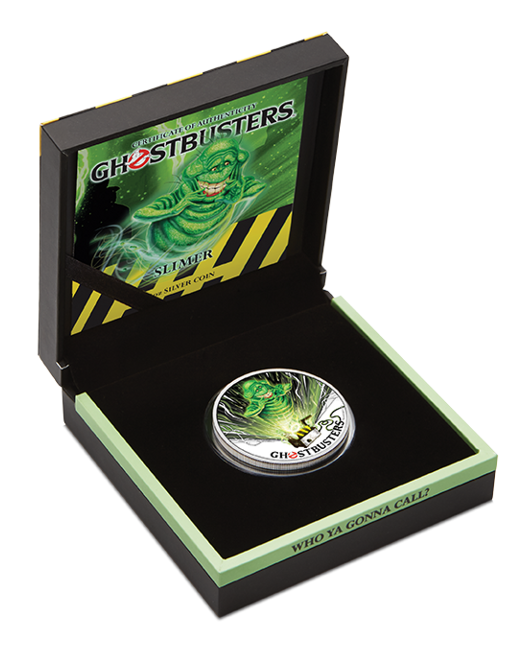 Tuvalu 2016 $1 Ghostbusters Slimer 1oz Silver Coloured Proof Coin