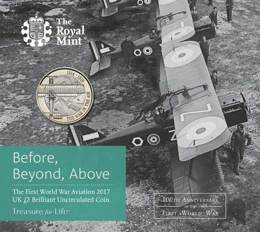 UK 2017 £2 The First World War Aviation Uncirculated Coin