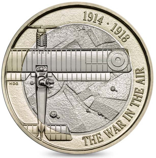UK 2017 £2 The First World War Aviation Uncirculated Coin