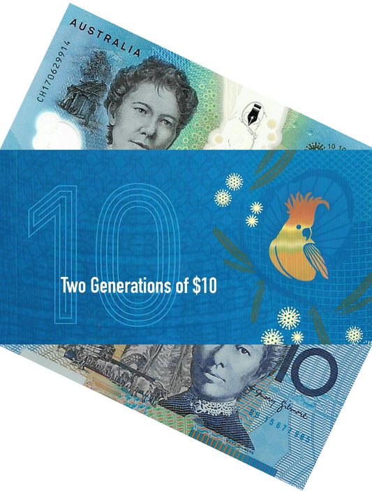 2017 $10 Two Generations of Banknotes Folder