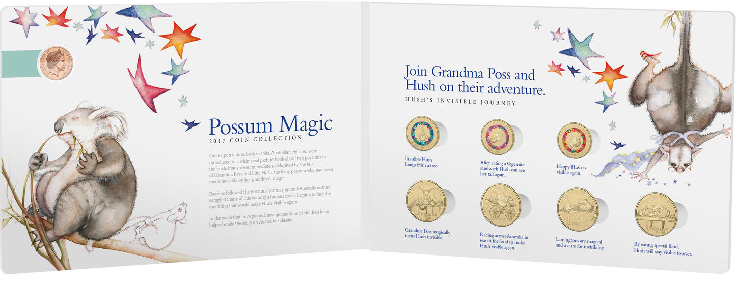 2017 Possum Magic Uncirculated 8 Coin Set