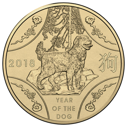 2018 $1 Year of The Dog Uncirculated Coin