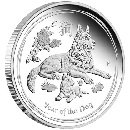 2018 $1 Lunar Year of The Dog 1oz Silver Proof Coin