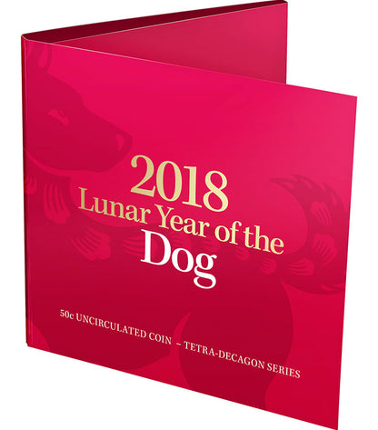 2018 50c Tetra Decagon Year of The Dog Uncirculated Coin
