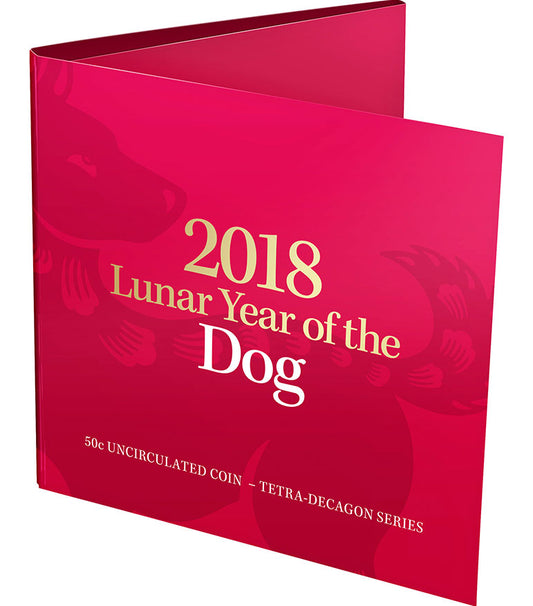 2018 50c Tetra Decagon Year of The Dog Uncirculated Coin