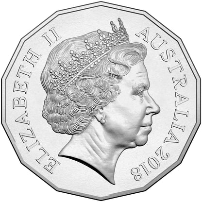 2018 50c Tetra Decagon Year of The Dog Uncirculated Coin