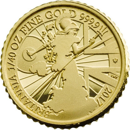 UK 2017 50p Britannia 1/40oz Gold Proof Coin