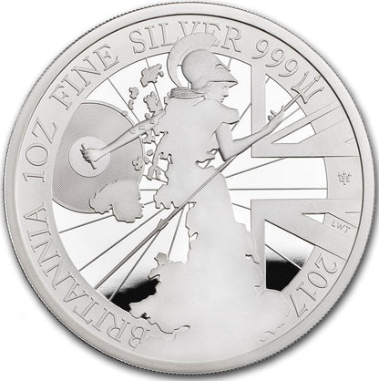UK 2017 £2 Britannia 1oz Silver Proof Coin