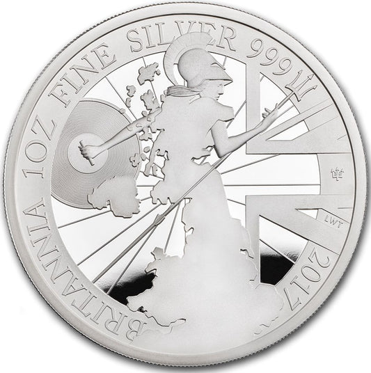 UK 2017 £2 Britannia 1oz Silver Proof Coin