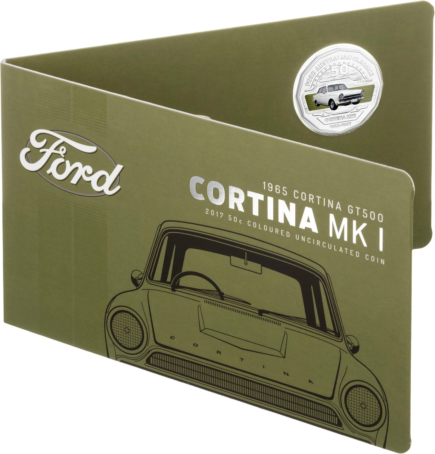 2017 50c Ford Australia Uncirculated 12 Coin Collection with Tin