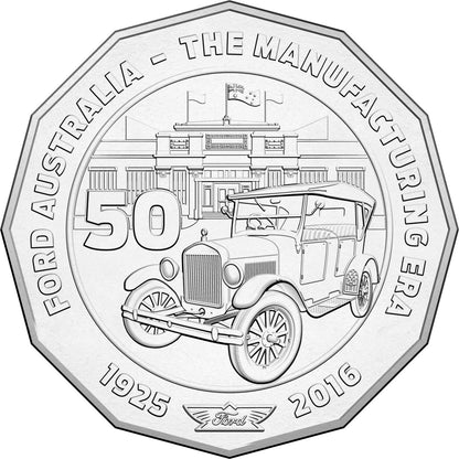 2017 50c Ford Australia Uncirculated 12 Coin Collection with Tin