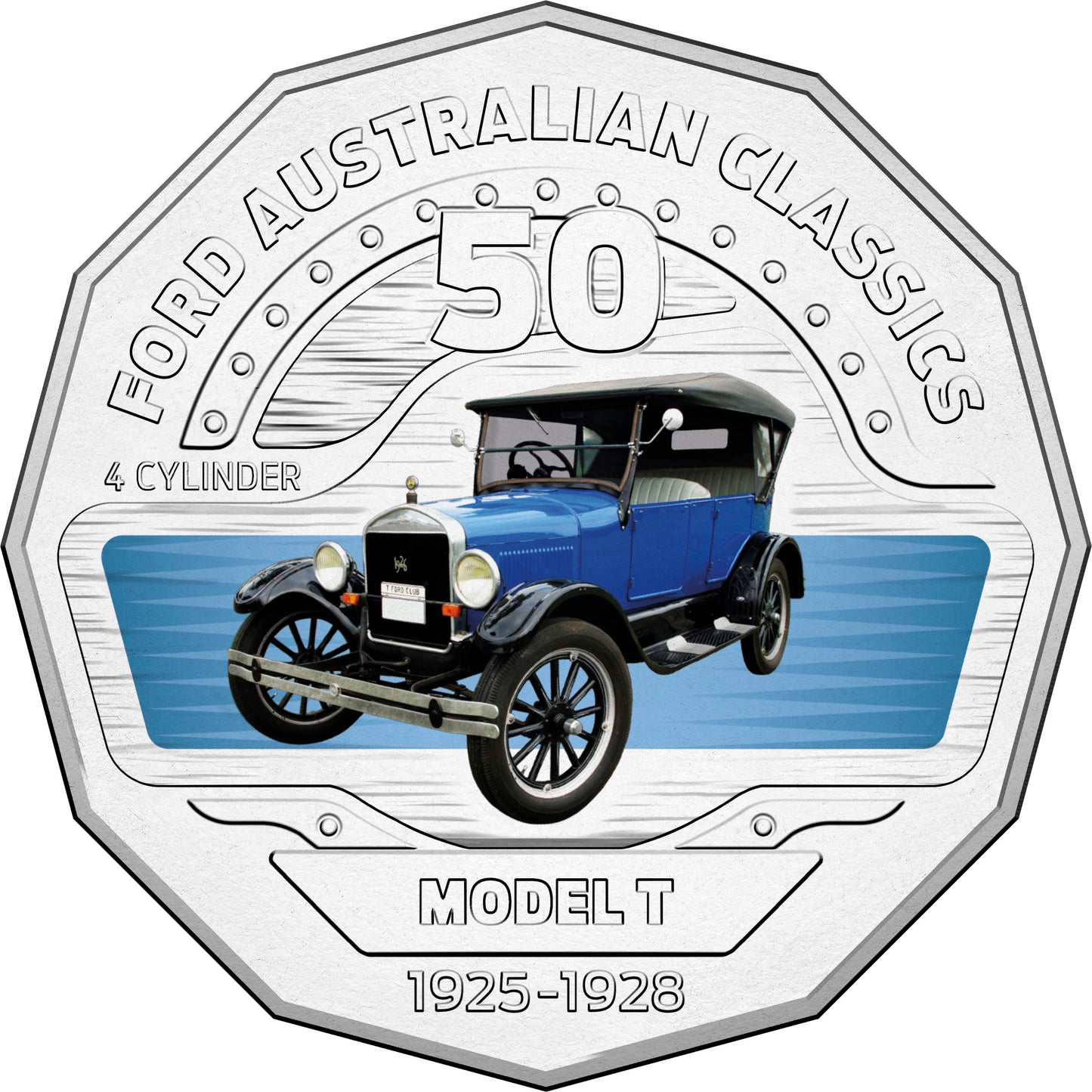 2017 50c Ford Australia Uncirculated 12 Coin Collection with Tin