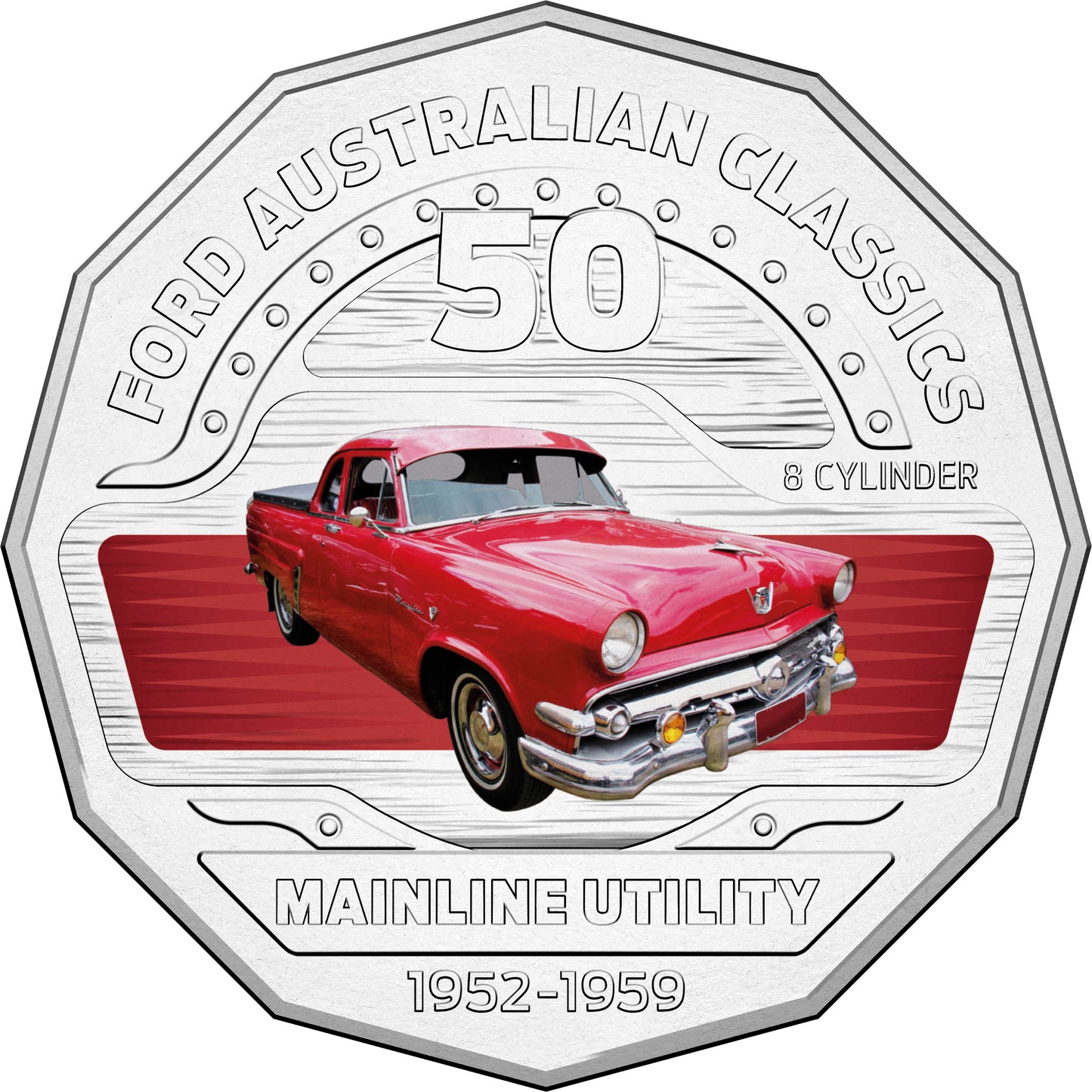 2017 50c Ford Australia Uncirculated 12 Coin Collection with Tin