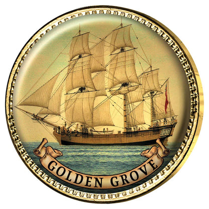Ships of The First Fleet Gold Plated Halfpenny & Penny Enamel 11 Coin Collection