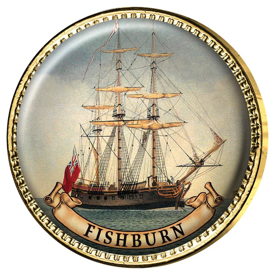 Ships of The First Fleet Gold Plated Halfpenny & Penny Enamel 11 Coin Collection