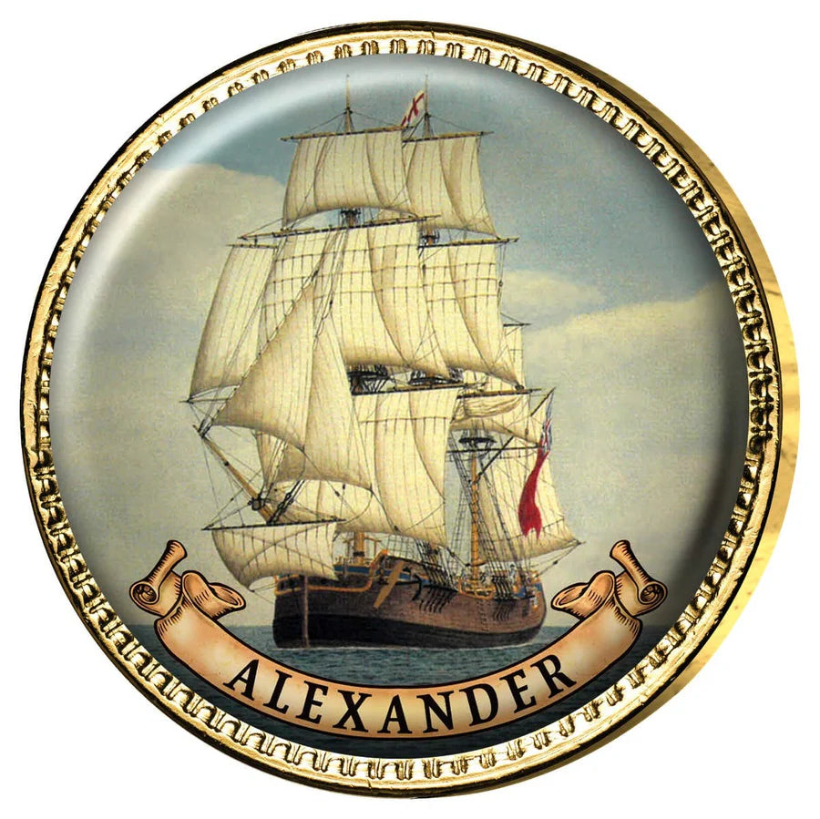 Ships of The First Fleet Gold Plated Halfpenny & Penny Enamel 11 Coin Collection