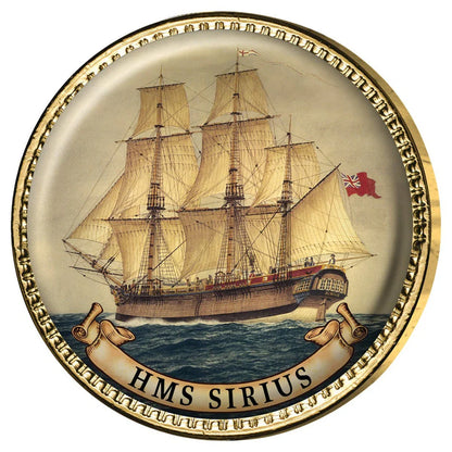 Ships of The First Fleet Gold Plated Halfpenny & Penny Enamel 11 Coin Collection