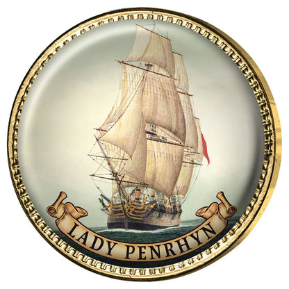 Ships of The First Fleet Gold Plated Halfpenny & Penny Enamel 11 Coin Collection