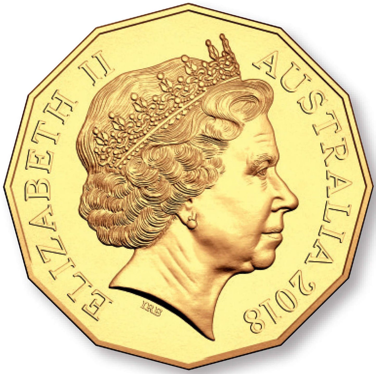 2018 50c WMF Berlin Lunar Year of The Dog Gold Plated Uncirculated Coin