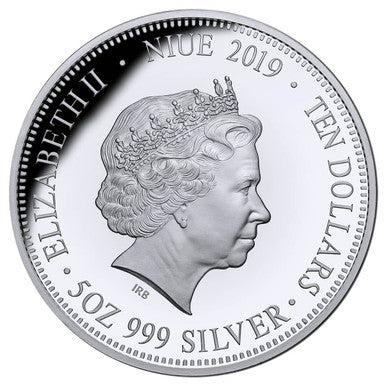 2019 $10 Royal Visit Gold Plated 5oz Silver Proof