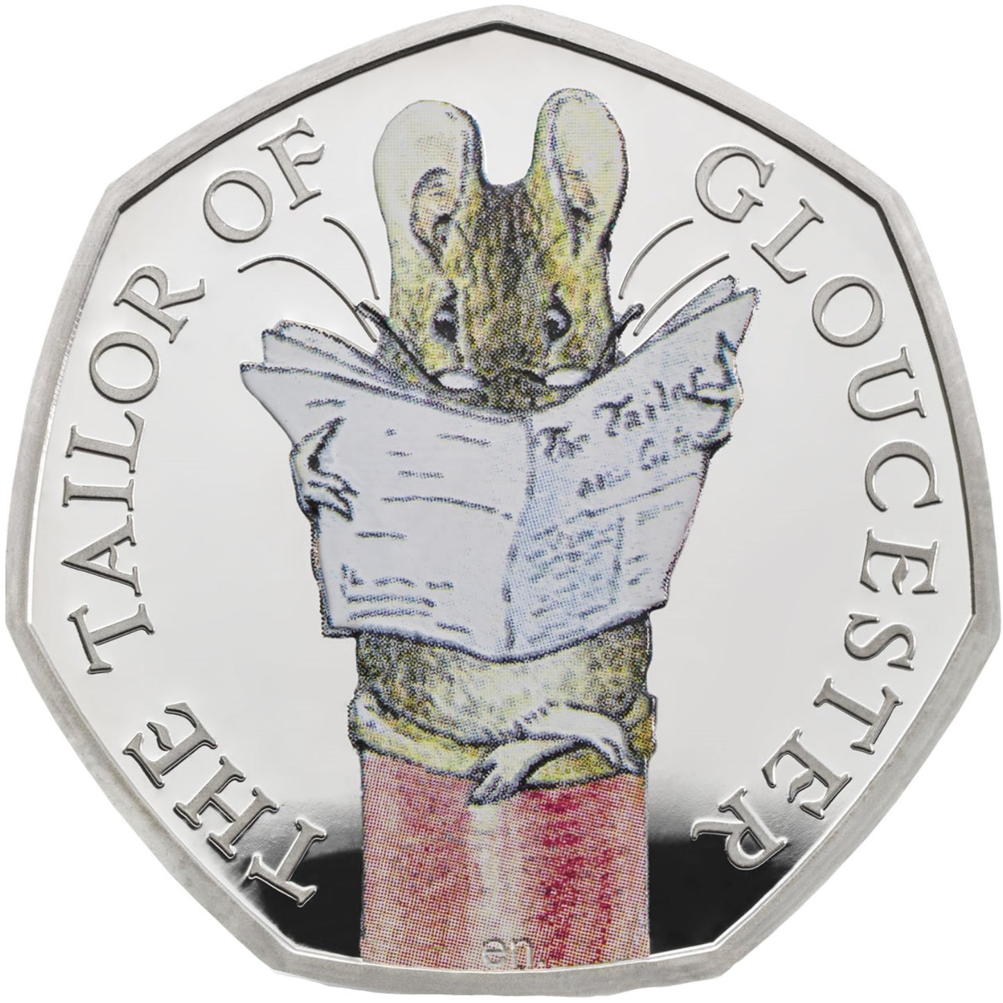 UK 2018 50p Celebrating Beatrix Potter and Her Little Tales The Tailor of Gloucester Silver Coloured Proof Coin