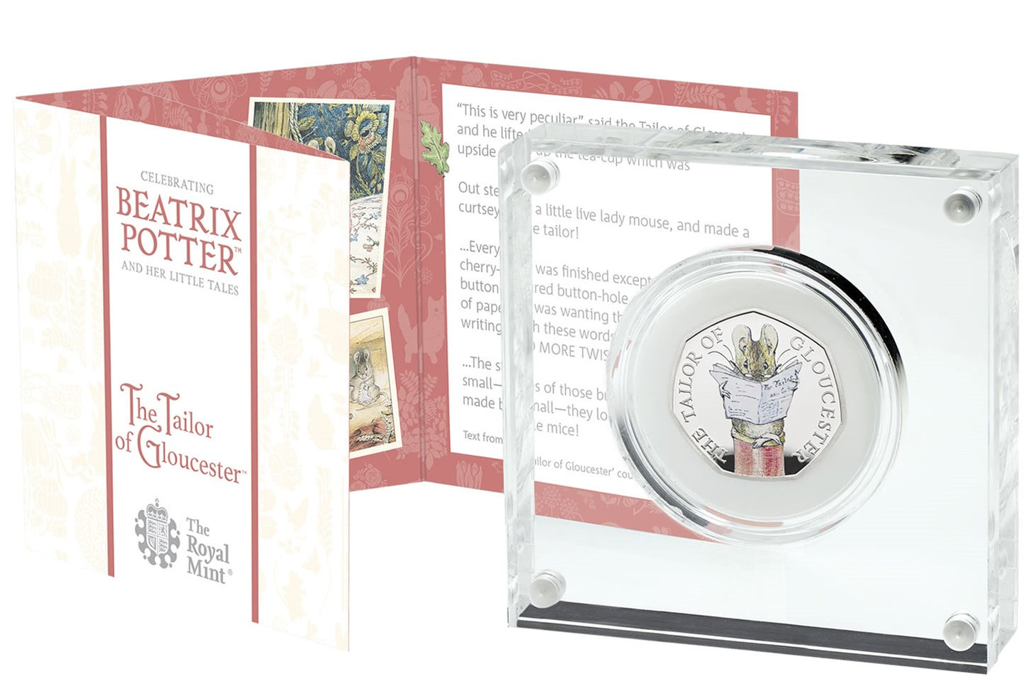 UK 2018 50p Celebrating Beatrix Potter and Her Little Tales The Tailor of Gloucester Silver Coloured Proof Coin
