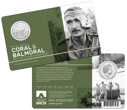 2018 50c 50th Anniversary of The Battle of Coral and Balmoral Uncirculated Coin