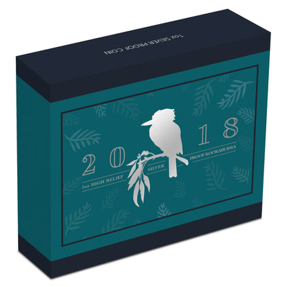 2018 $1 Australian Kookaburra 1oz Silver High Relief Proof Coin