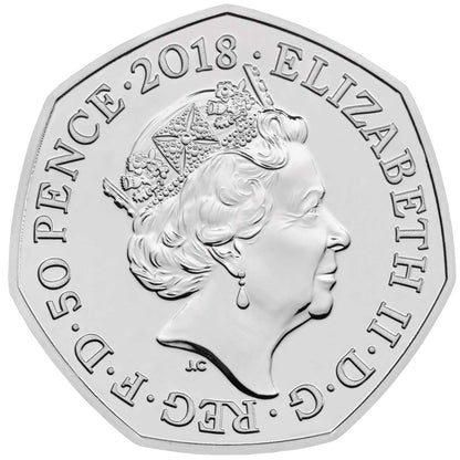 UK 2018 50p Celebrating The 60th Anniversary of Paddington At The Station Uncirculated Coin